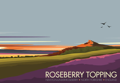 Roseberry Topping Travel Poster
