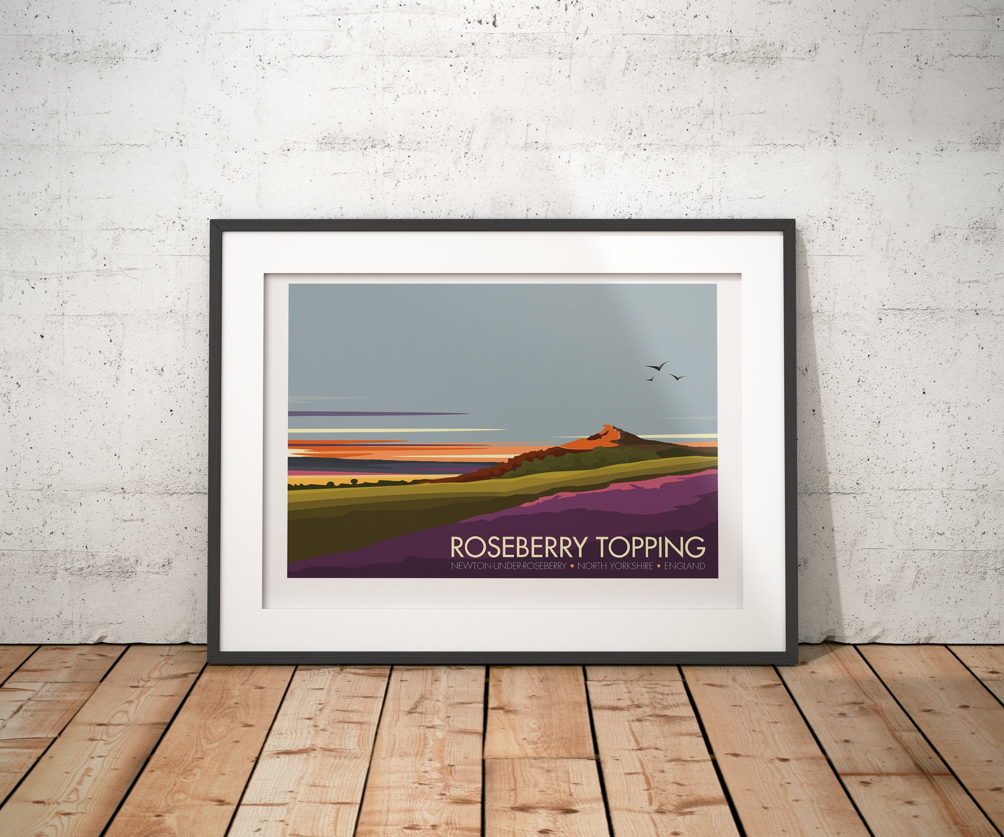 Roseberry Topping Travel Poster - Georgina Westley Art & Design