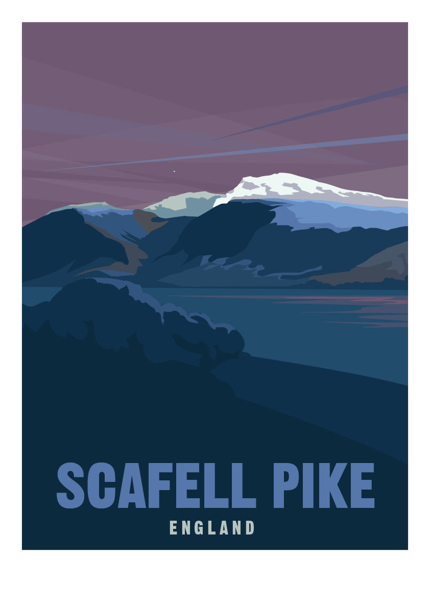 Scafell Pike Travel Art Poster