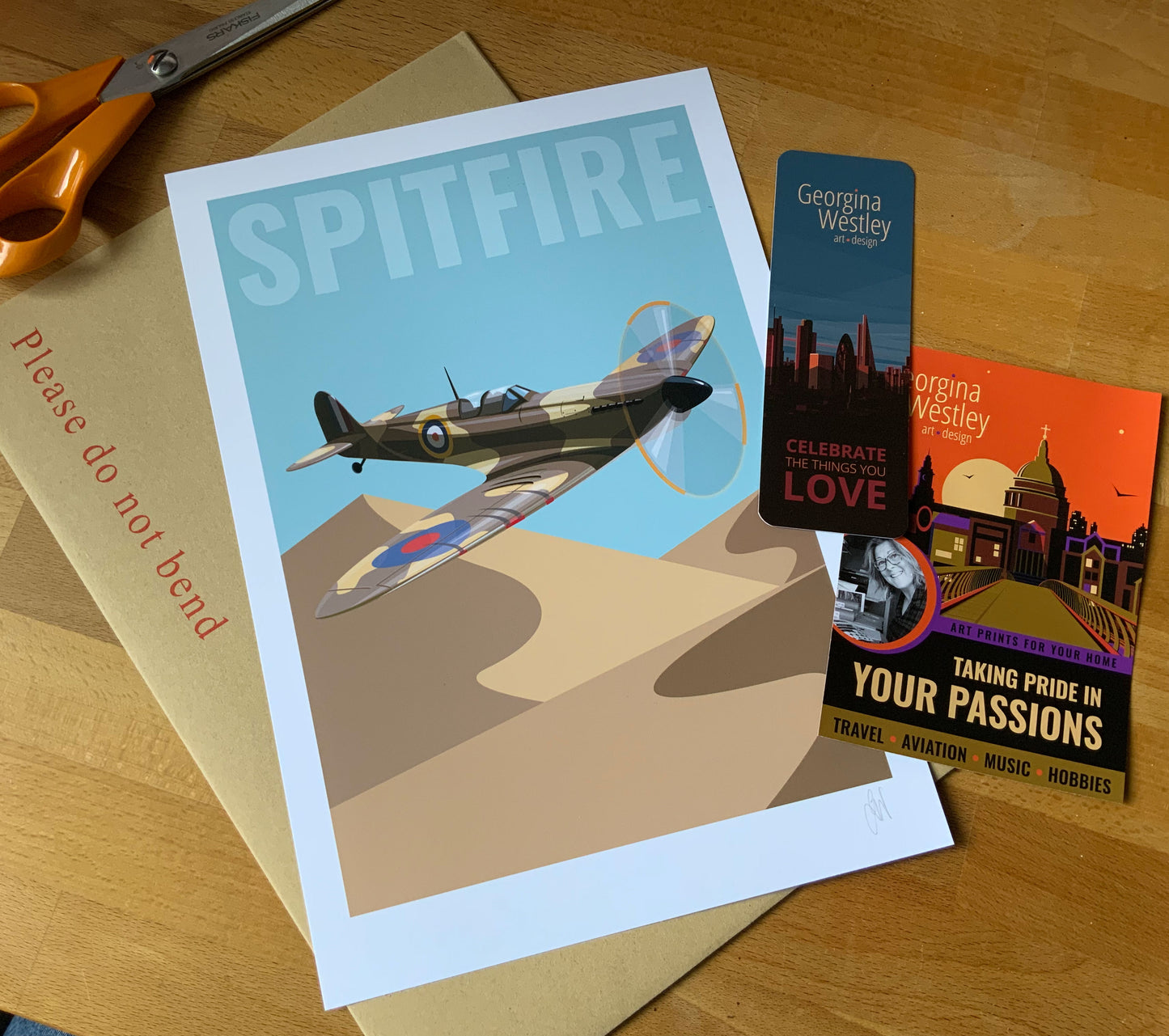Spitfire Over Desert Middle East Art Print
