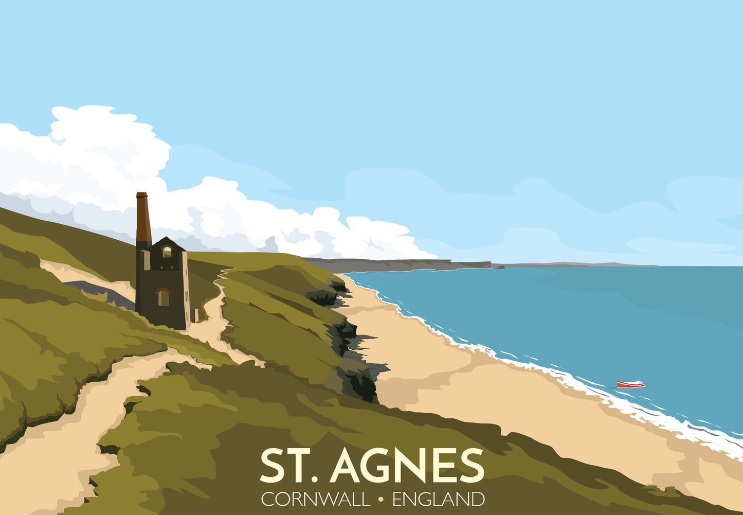 St. Agnes Travel Poster