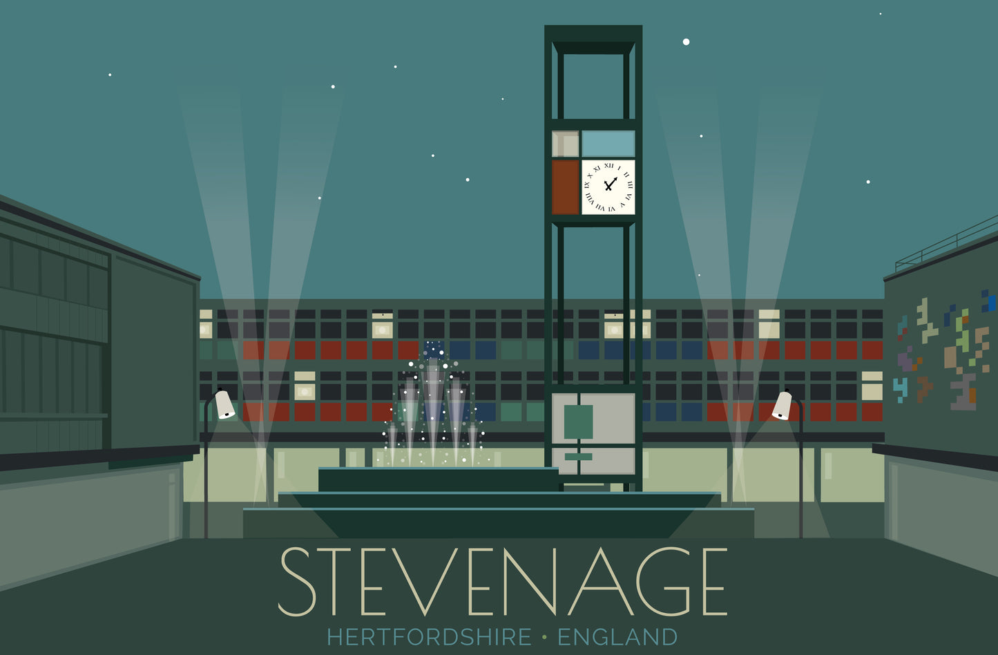 Stevenage Travel Poster (Landscape)