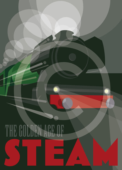 The Golden Age Of Steam Flying Scotsman Train Travel Poster