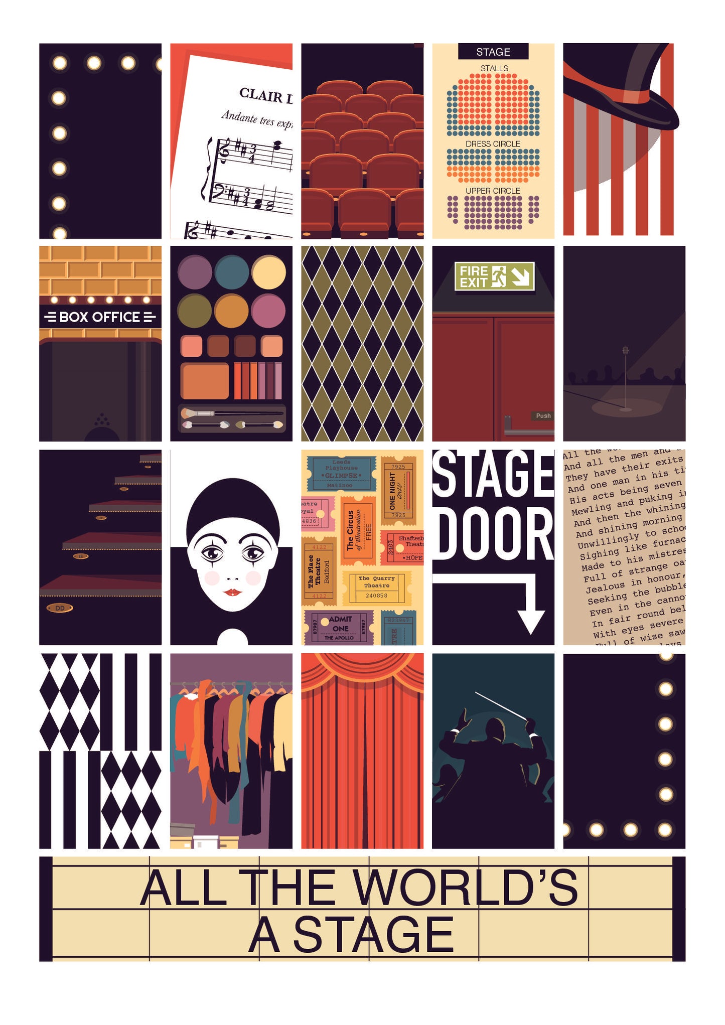 Theatre - All The World's A Stage Poster