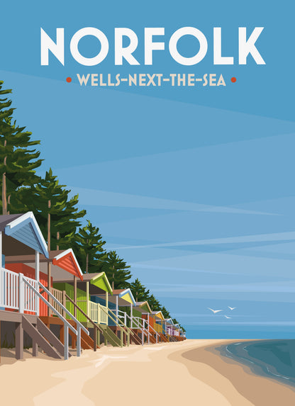 Wells-Next-The-Sea Norfolk Travel Poster