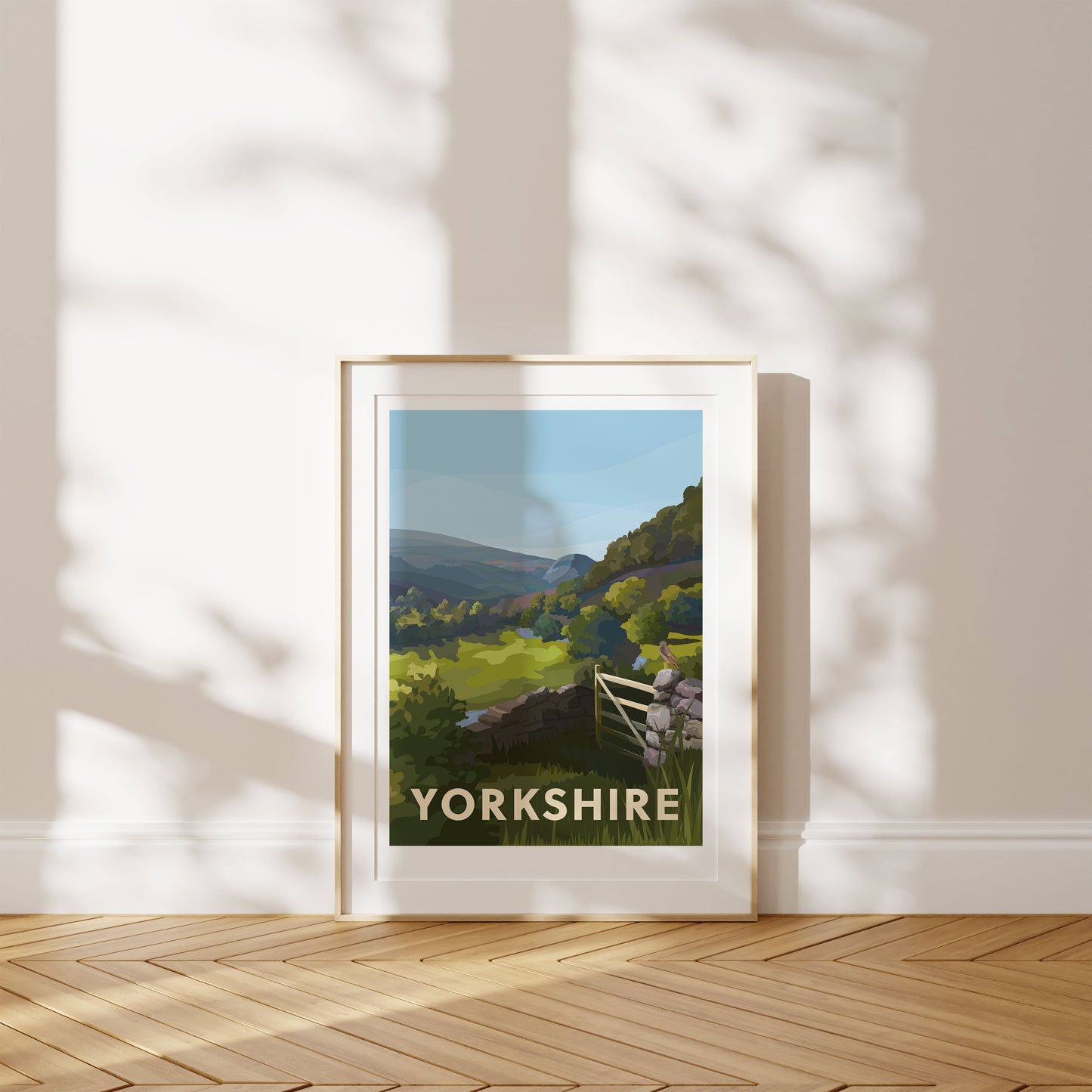 Yorkshire Countryside Travel Art Print