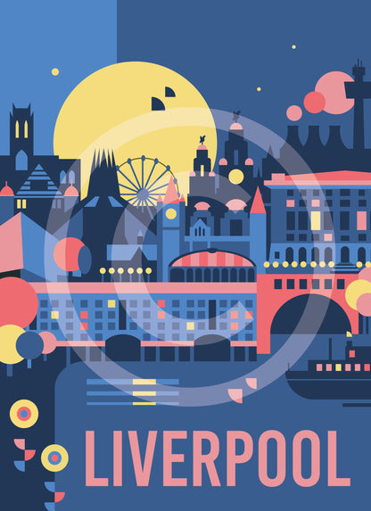 Liverpool Travel Art Print
