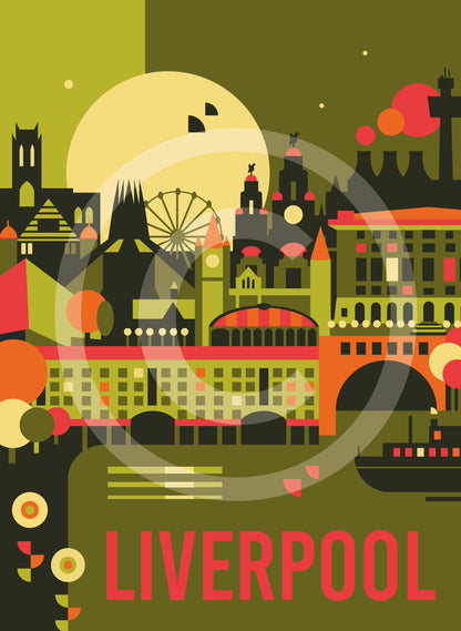 Liverpool Travel Art Print